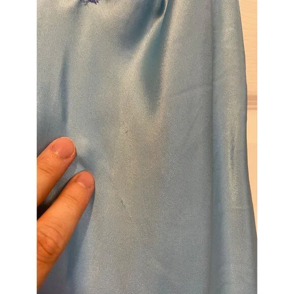 Vtg Y2K Victorias Secret Satin Lace Mini Slip Dress Size S Coquette Fairy Dainty - Picture 5 of 13